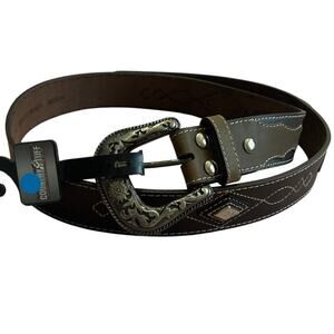 Country Tuff Diamond Concho Leather Western Belt Men Size 40 Cowboy NWT